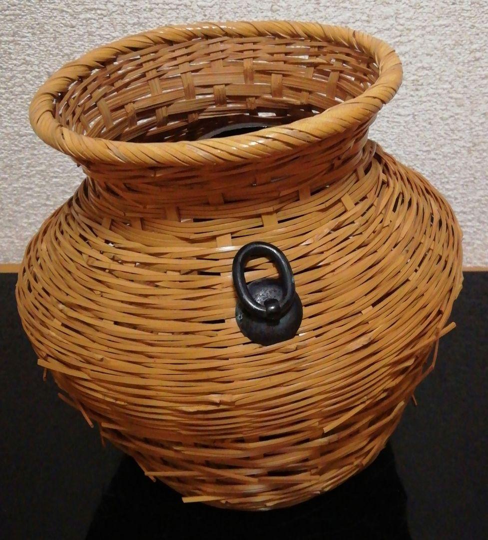 惺斎書付　楽々斎？作　花籠　共箱　茶道具