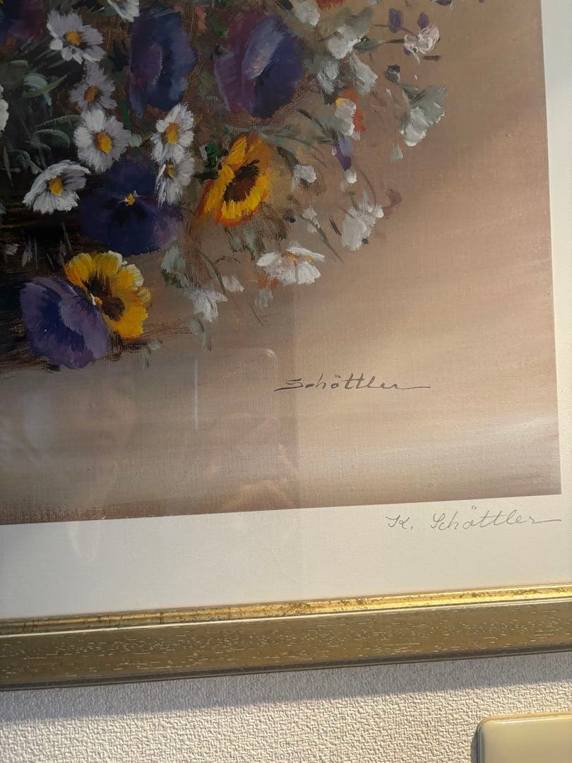 絵画 K.schottler キャサリーナスコットラー 額つき