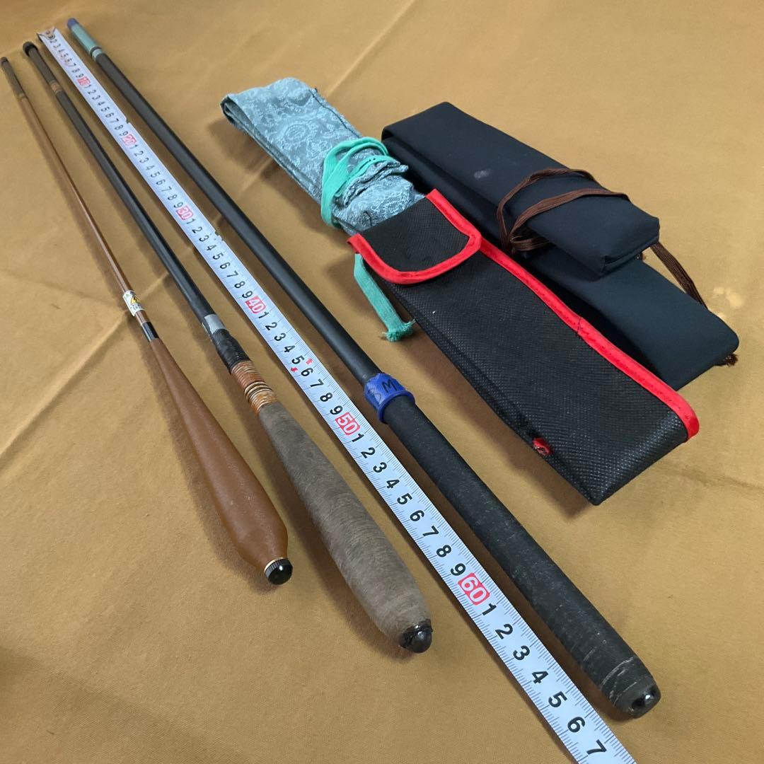 小物釣り竿（175・180・230）仕掛けセット、本革レザーレトロショルダー