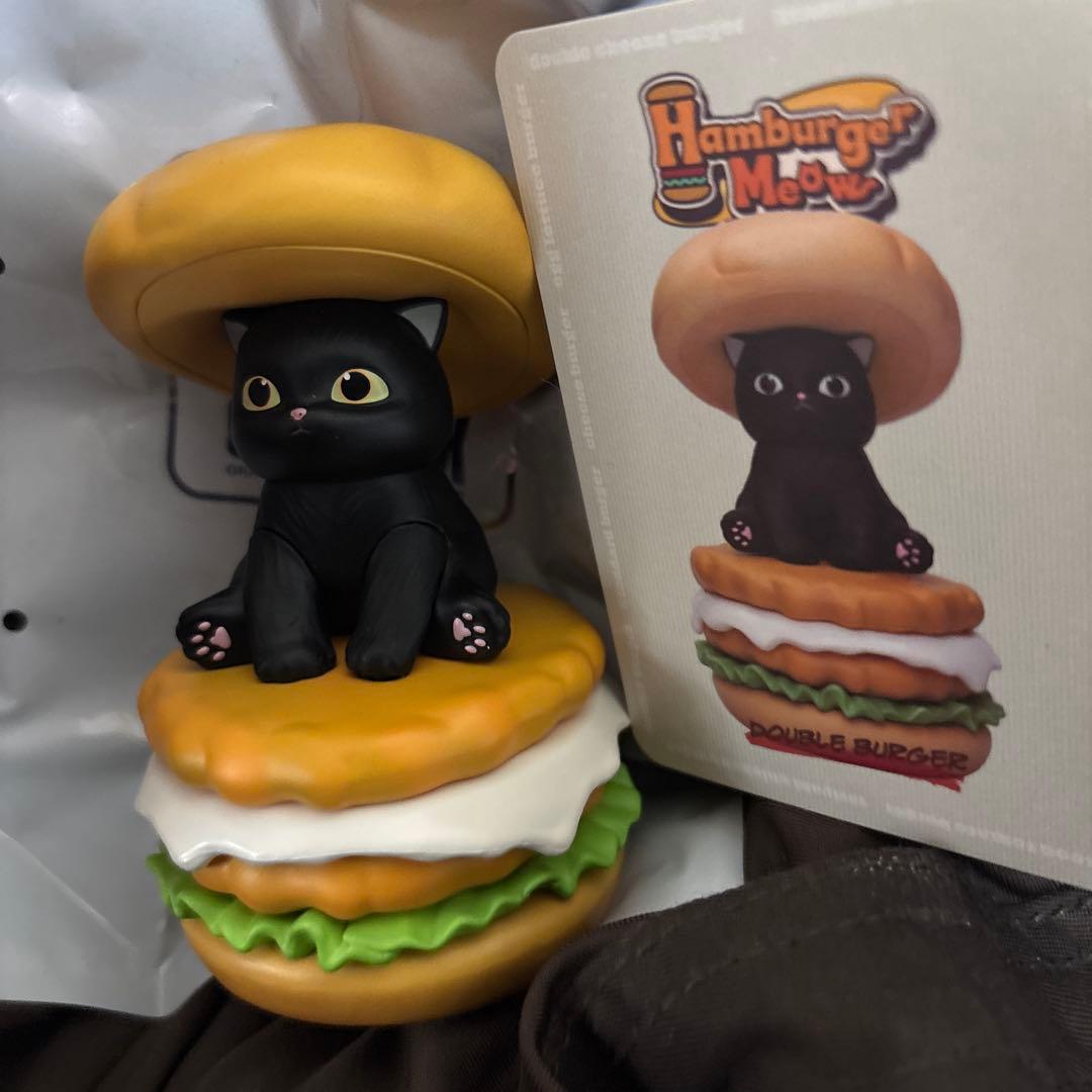 Hamburger Meowモフサンド黒猫ハンバーガーフィギュアmofusand