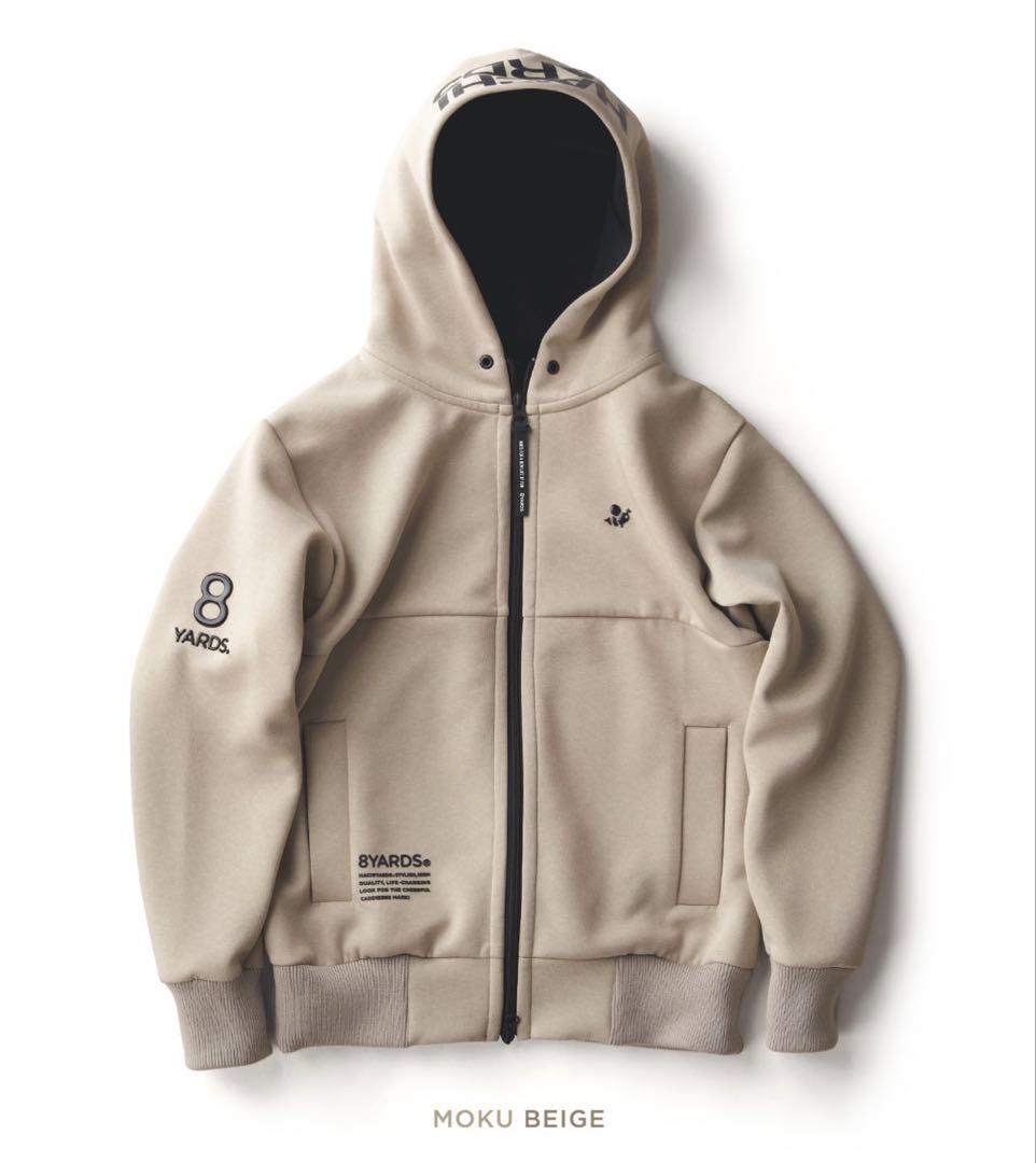 8YARDS モクベージュ フルジップフーディ　完売品　人気ベージュ