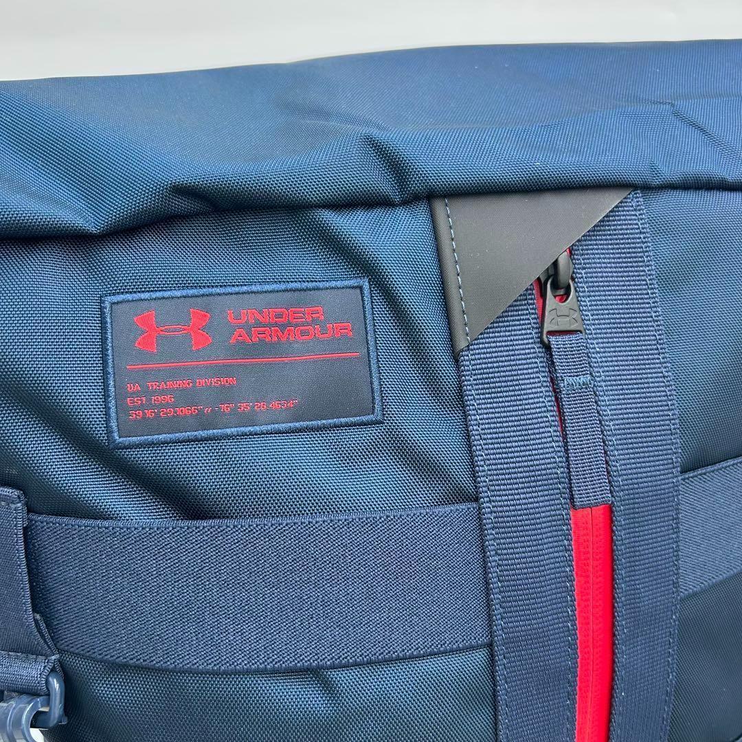 【新品】Under Armour バックパック 27L ネイビー/レッド　バスケ