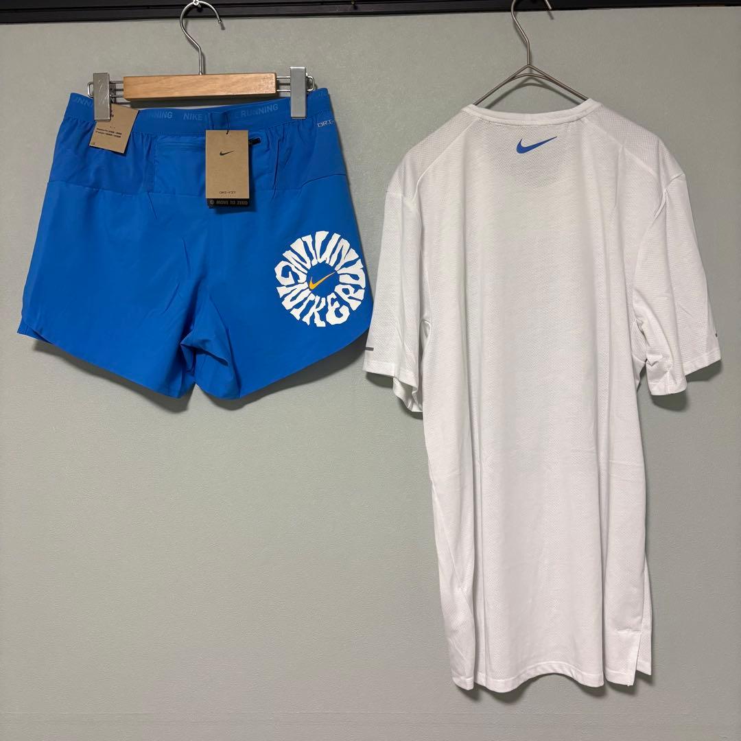 M 新品 ナイキ ランニング Tシャツ 半袖 ストライド ショートパンツ 上下