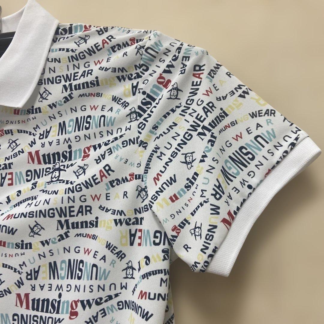 Munsingwear レディスロゴプリントポロシャツＬ