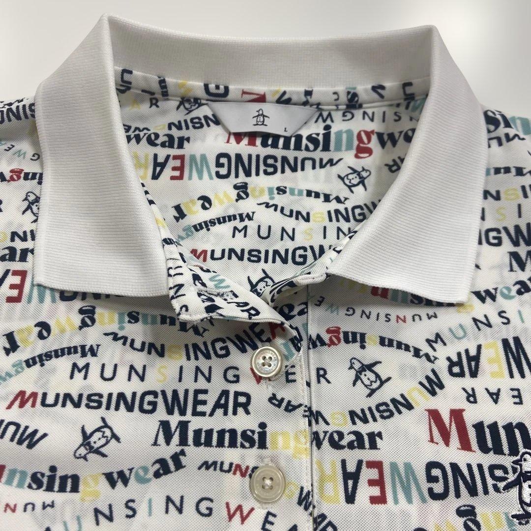 Munsingwear レディスロゴプリントポロシャツＬ