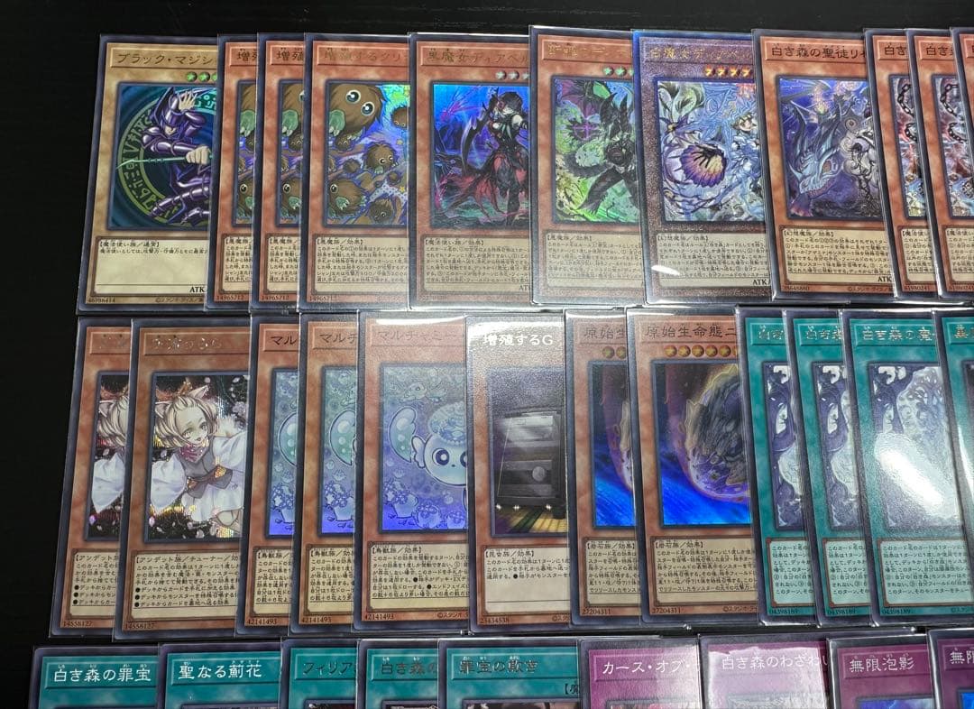 【遊戯王】　白き森　黒魔導　滅び　デッキ40枚＋エクスストラ