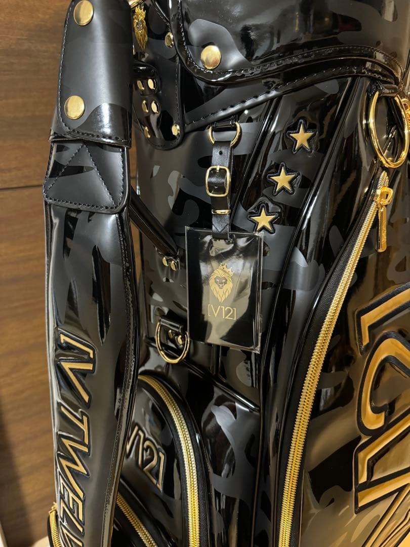 希少V12 STD V12 CAMO CADDY 9.5 ゴルフバッグ