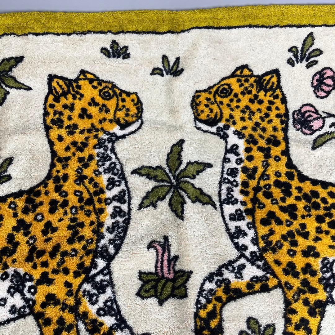 HERMES エルメス レオパード タオルラグ マット ヒョウ　フランス　正規品