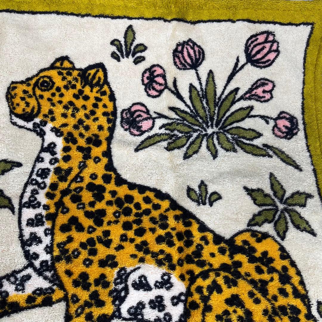 HERMES エルメス レオパード タオルラグ マット ヒョウ　フランス　正規品