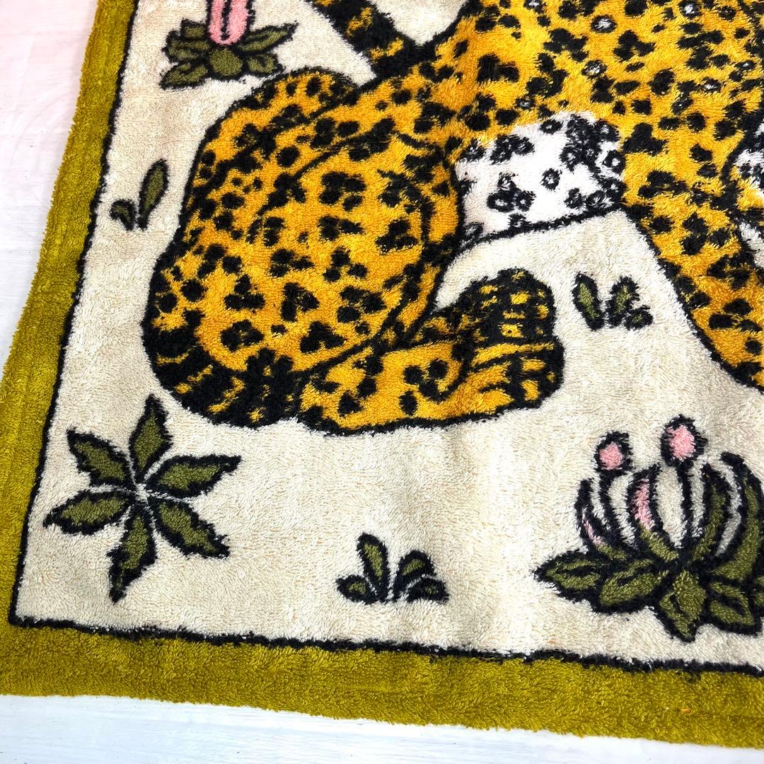 HERMES エルメス レオパード タオルラグ マット ヒョウ　フランス　正規品