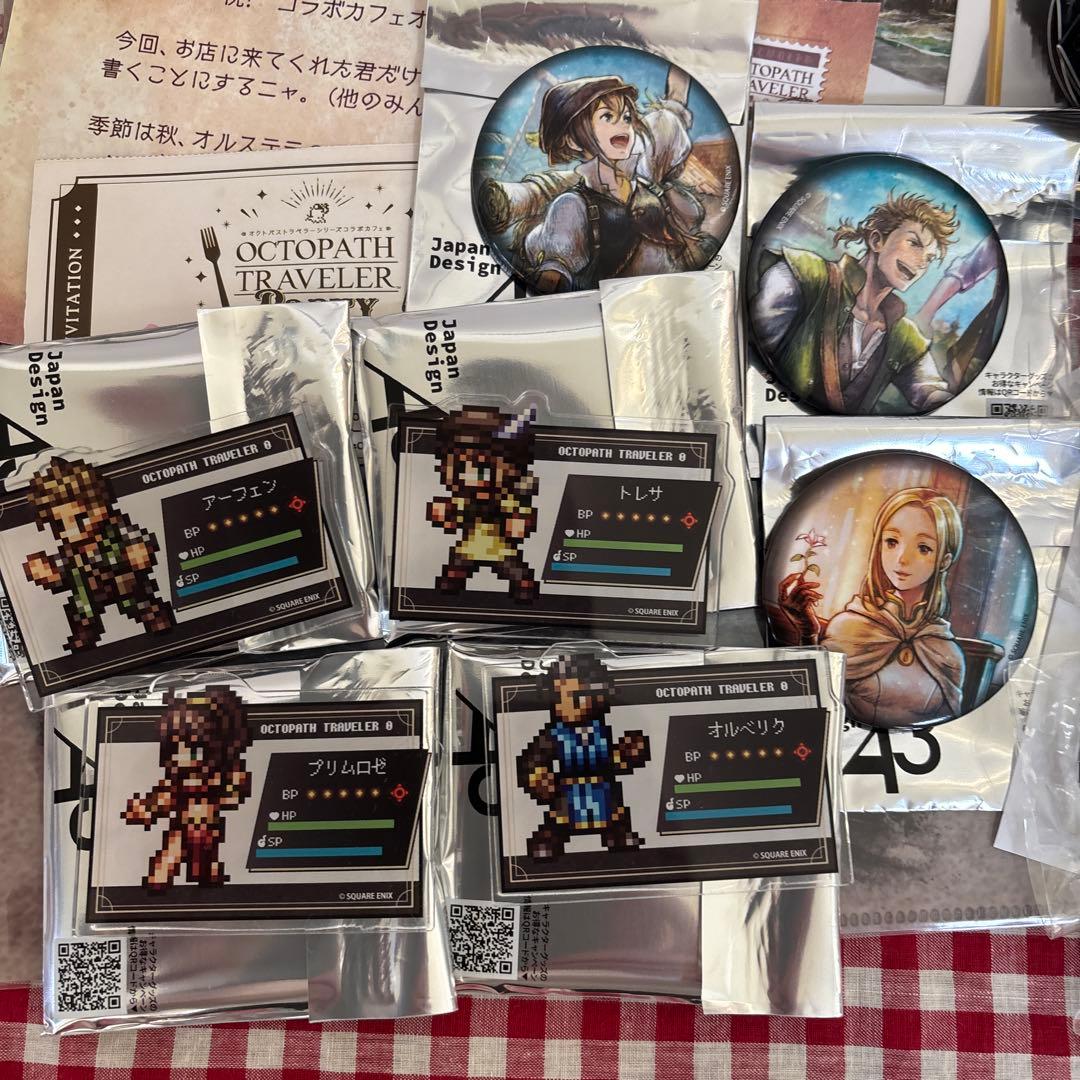 オクトパストラベラー0 処分品セット ミニ色紙 ピンバッジ アクリルブロック