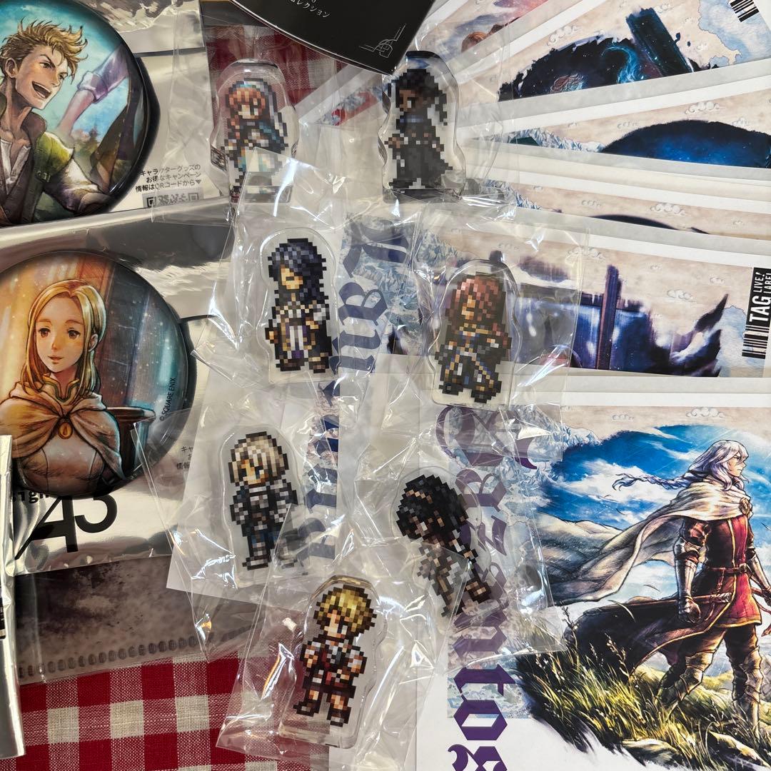 オクトパストラベラー0 処分品セット ミニ色紙 ピンバッジ アクリルブロック