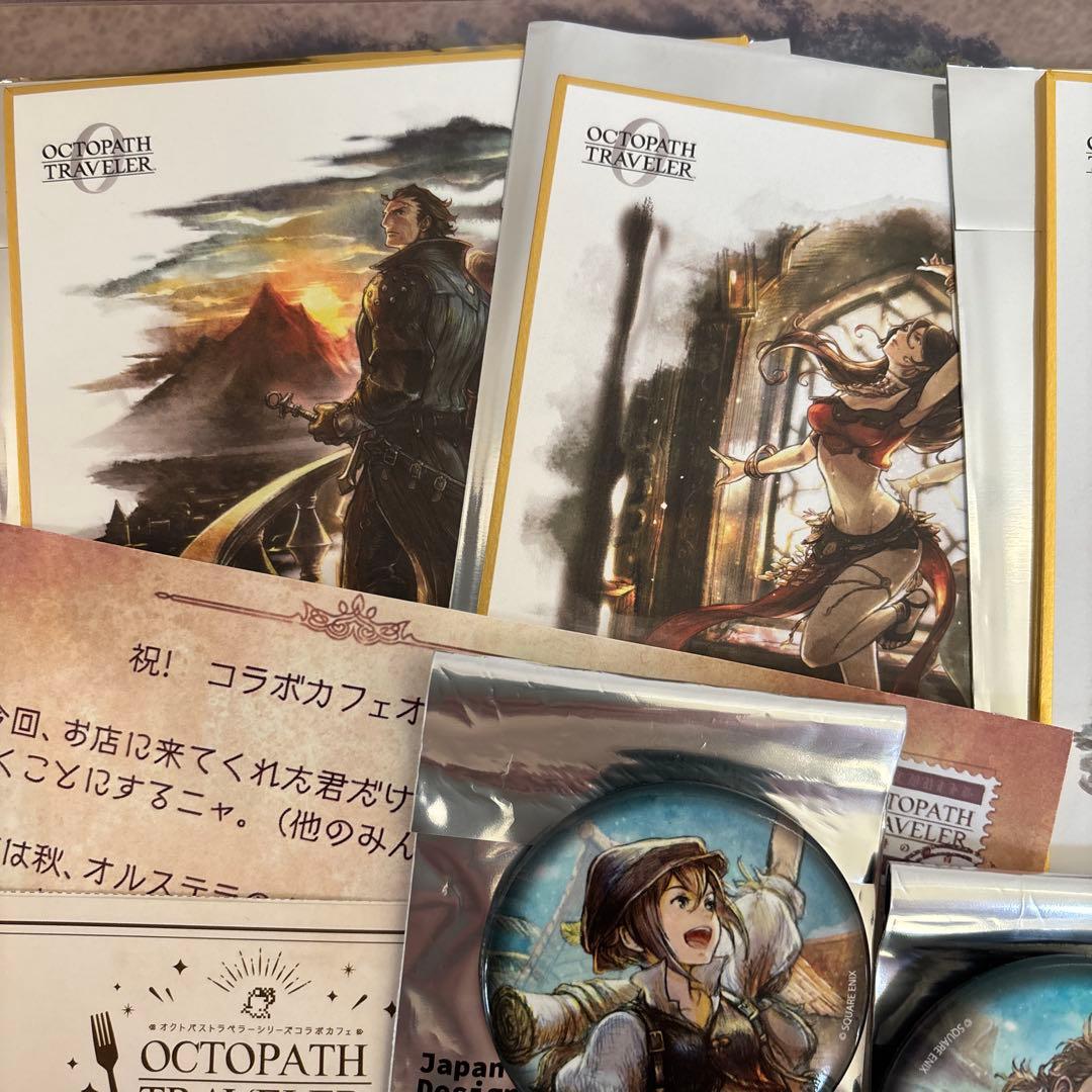 オクトパストラベラー0 処分品セット ミニ色紙 ピンバッジ アクリルブロック