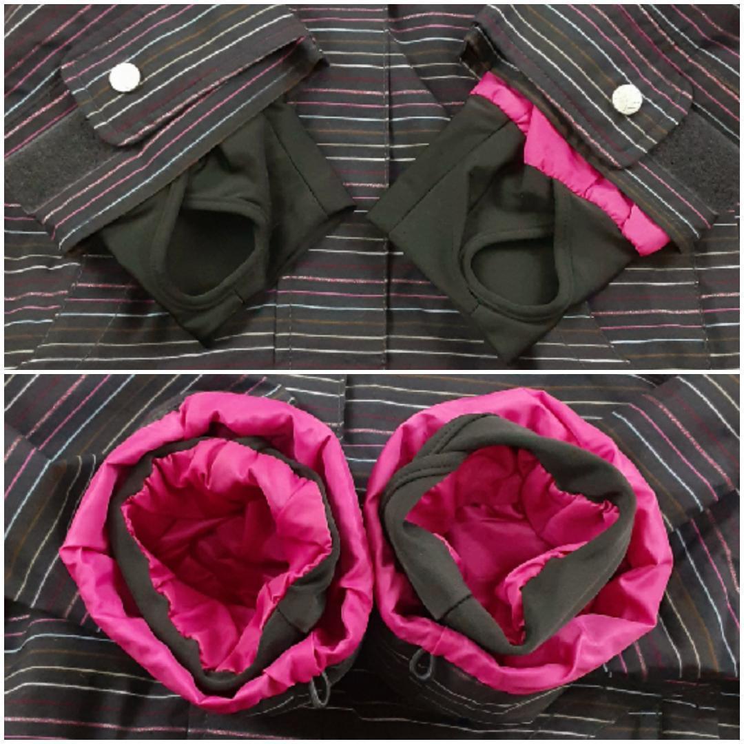 美品◎ROXY ロキシー スノボウェア3点セット ゴーグル付 ブラック グリーン