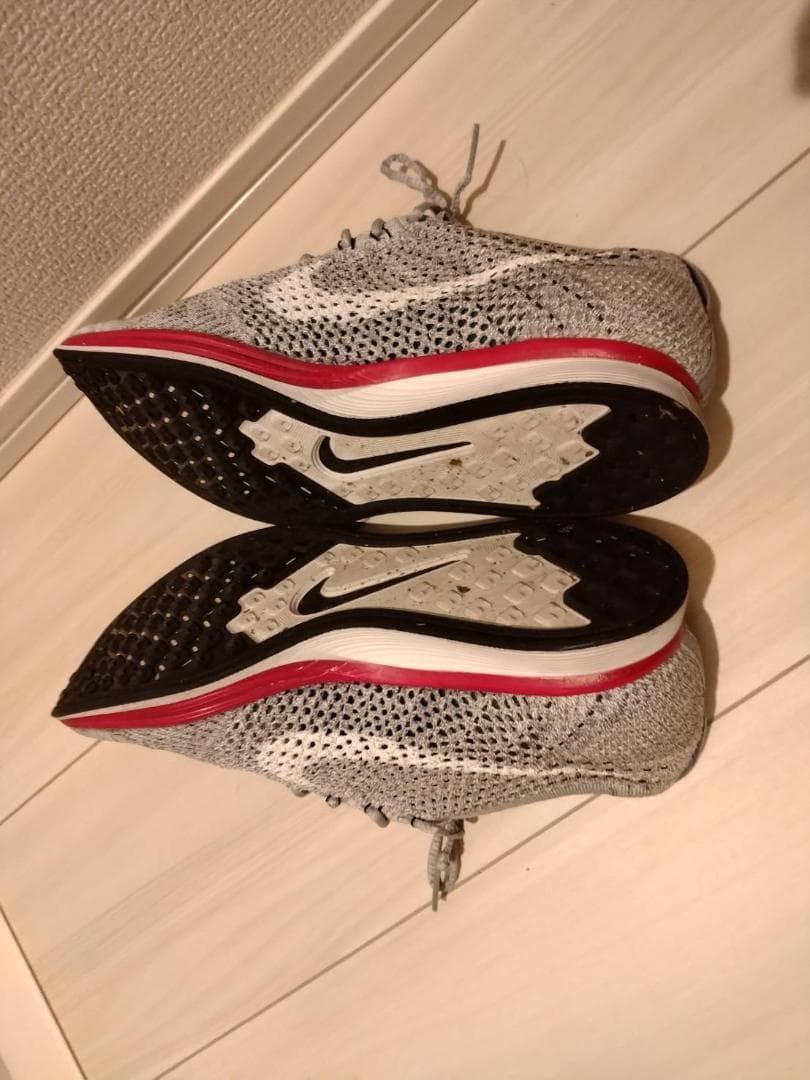 Nike Flyknit Racer グレー/レッド　27.0cm