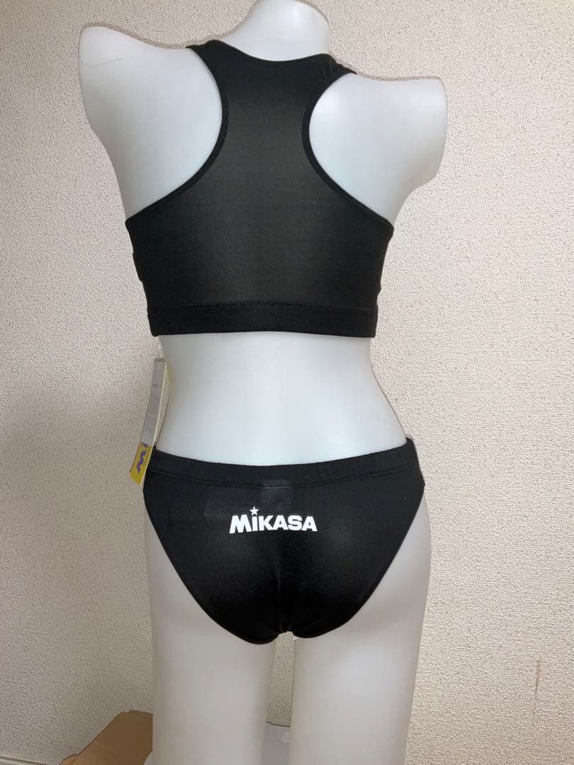 MIKASA ビーチバレー用ビキニ水着セット(黒　Sサイズ)