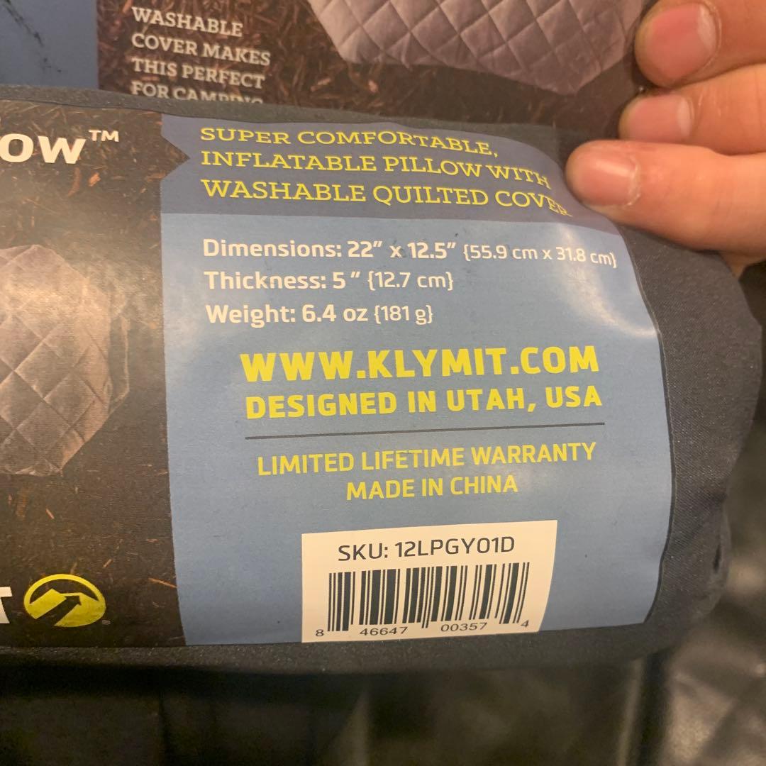 アウトドア寝具 KLYMIT Luxe Pillow