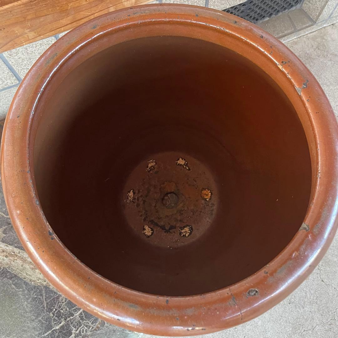 常滑焼 久松 陶器 壺 甕【昭和レトロ】山野草鉢 植木鉢 プランターカバー