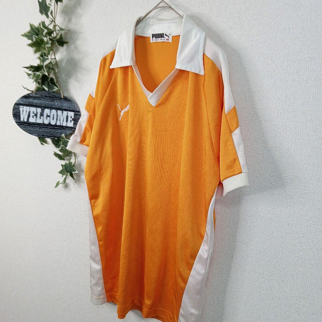 【PUMA】レア！トップス サッカー メンズM オレンジ スポーツウェア 香港
