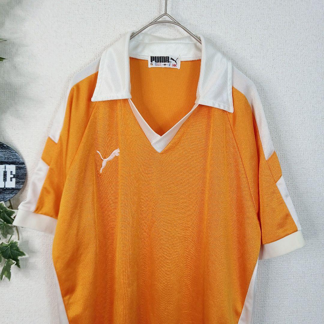 【PUMA】レア！トップス サッカー メンズM オレンジ スポーツウェア 香港