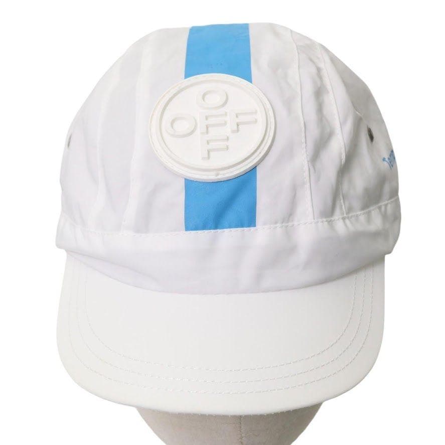 OFF-WHITE オフホワイト キャップ 帽子 白×青 O/S ストリート