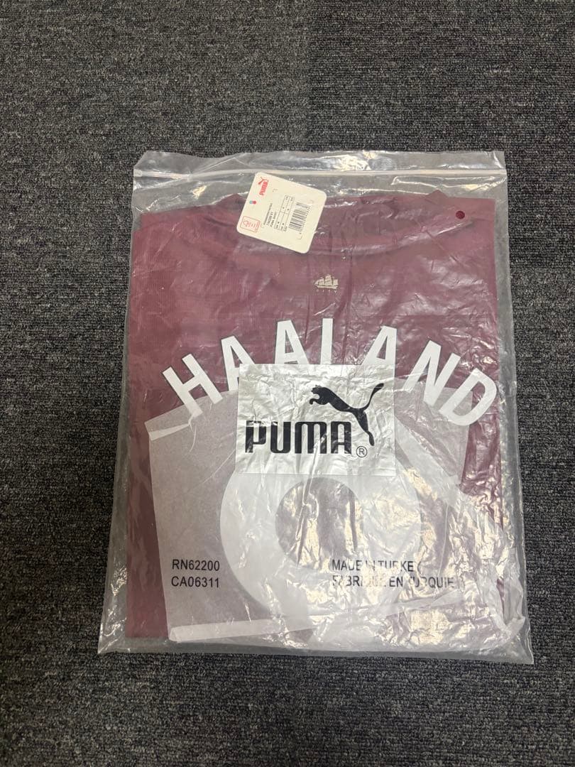 Puma Haaland 9 バーガンディシャツ 新品