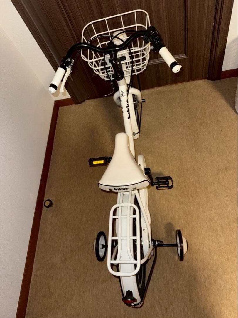 ブリヂストン bikke キッズ自転車 16インチ 補助輪付 室内保管