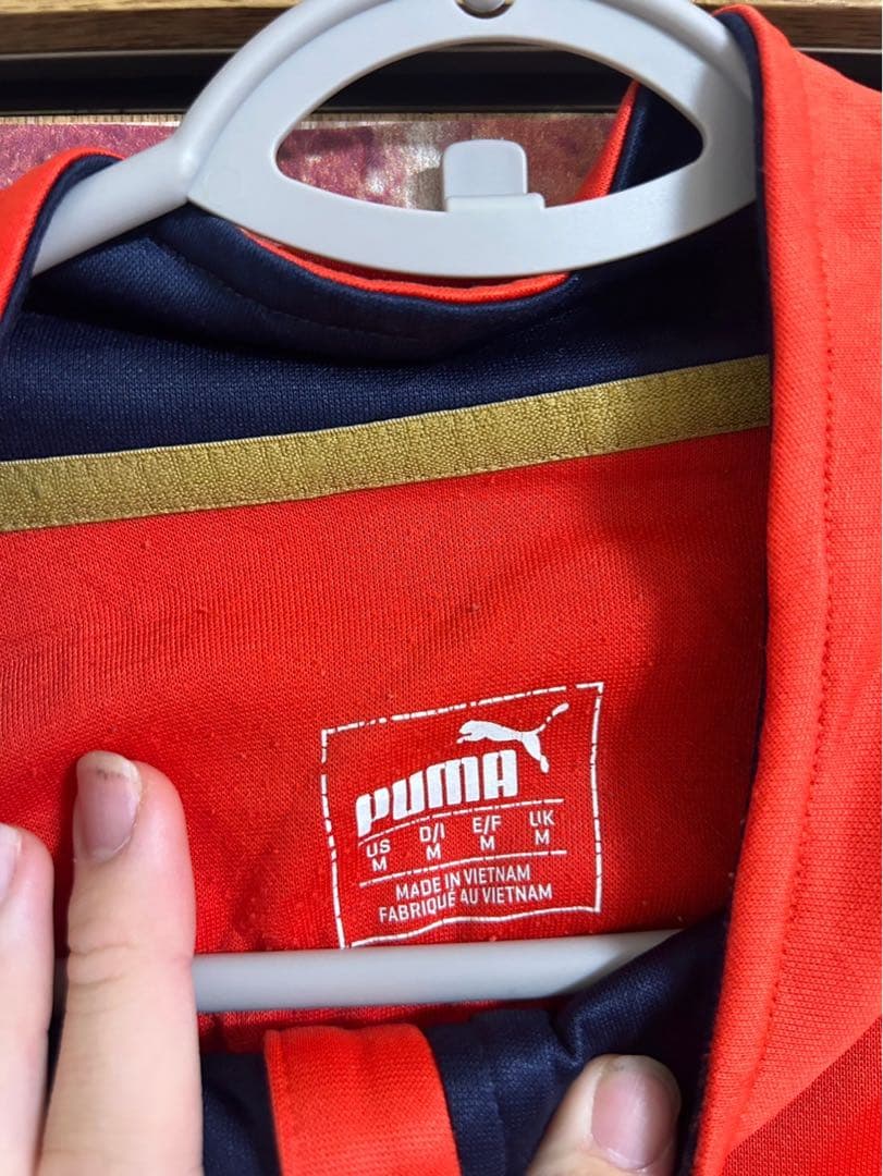 15-16 arsenal FC PUMA HARFJIP jacket M 赤