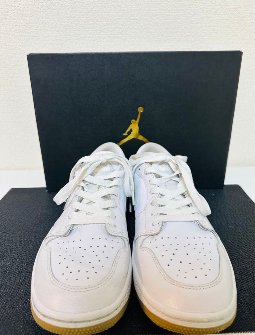 美品 NIKE AIR JORDAN 1 LOW GOLF ホワイト 28