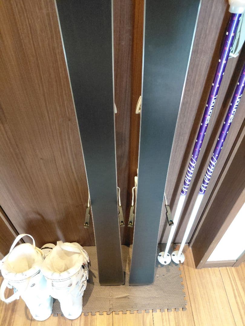 美品【ハイエンド】SALOMON レディース スキーセット メンテ・WAX済み✔