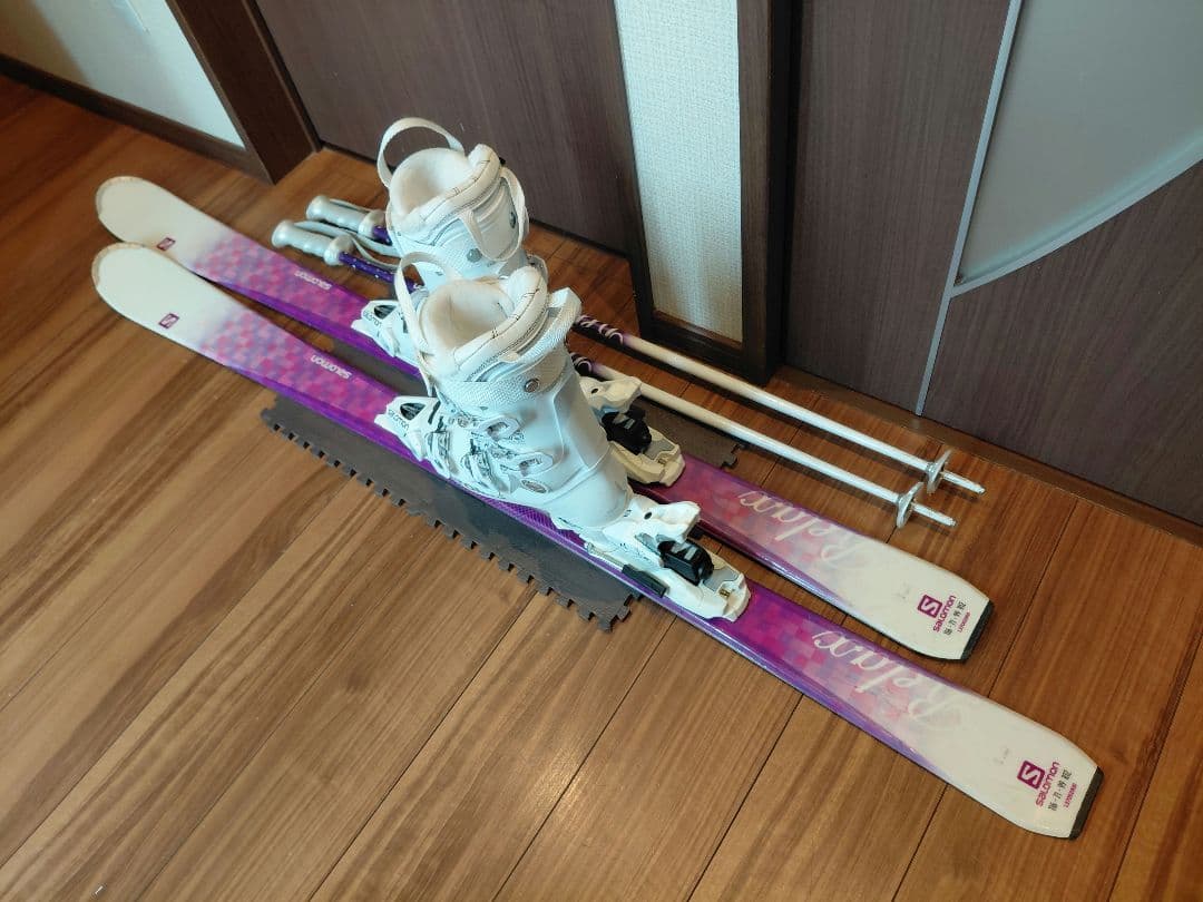 美品【ハイエンド】SALOMON レディース スキーセット メンテ・WAX済み✔