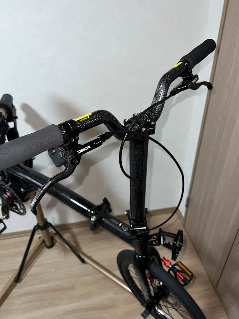 カーボンフレーム 12速電動変速 Brompton系 折りたたみ自転車16インチ