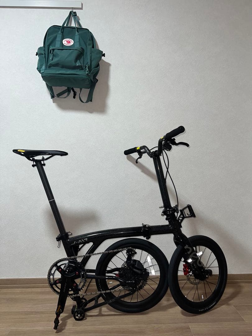 カーボンフレーム 12速電動変速 Brompton系 折りたたみ自転車16インチ
