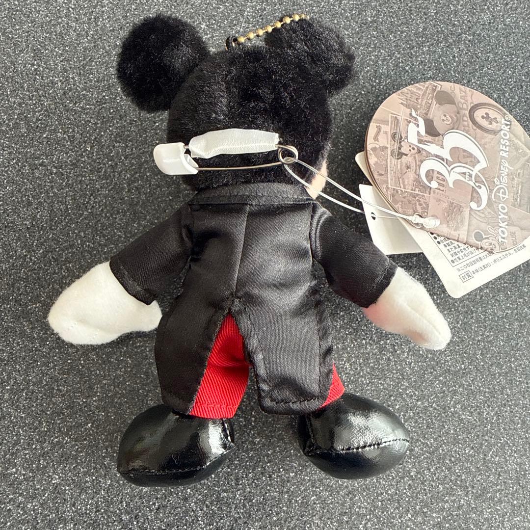 TDR ディズニー ミッキー 35周年 復刻版 燕尾服 ぬいぐるみ バッジ