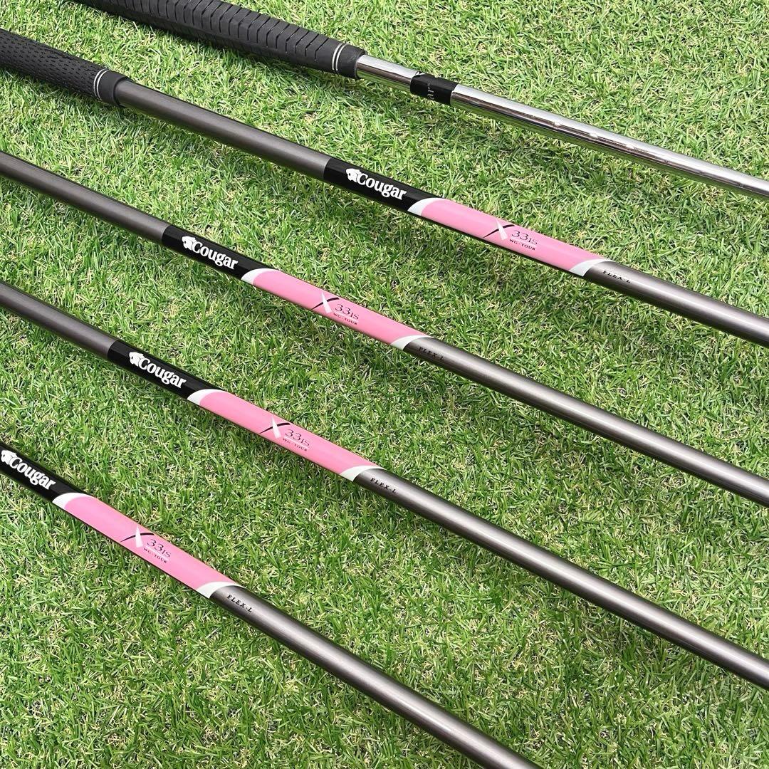 極美品 希少レフティ 可愛いピンク レディースゴルフクラブ豪華11本フルセット