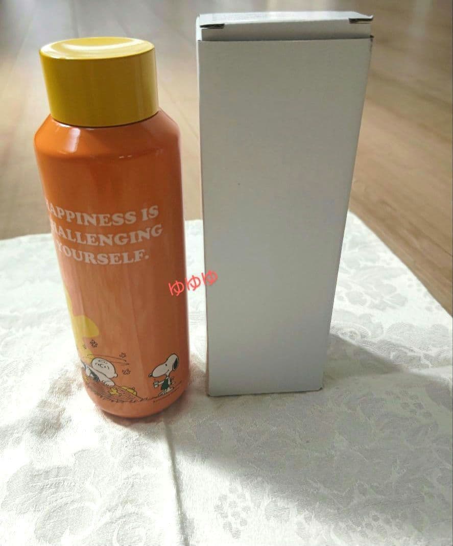 スタバ スヌーピー ステンレスボトル オレンジ PEANUTS SNOOPY
