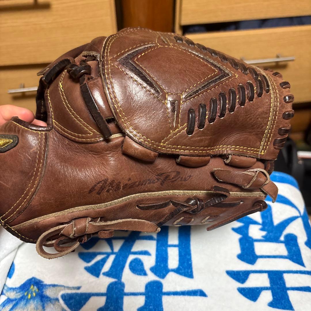 硬式用Mizunoブラウン 野球グローブ ピッチャー用 田中将大モデル