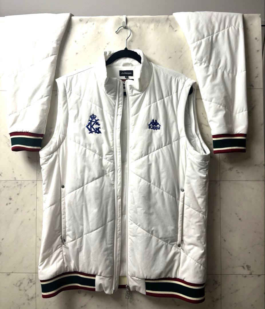 【極美品2WAY】Kappa カッパ 中綿ジャケット ベスト デタッチャブル 白
