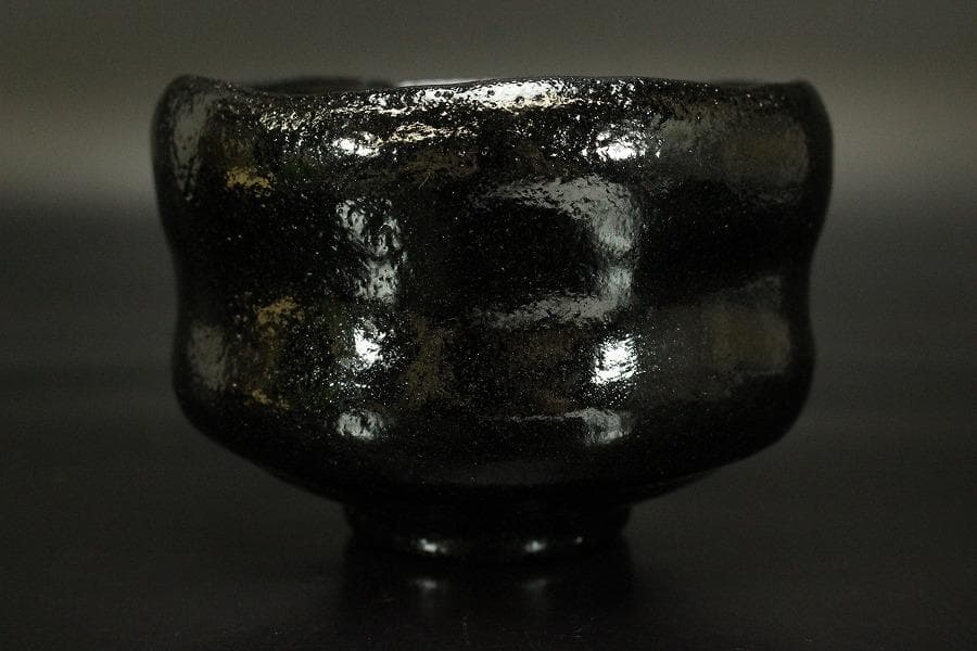 茶道具 昭楽造 黒茶碗 共箱 未使用(ZE946)