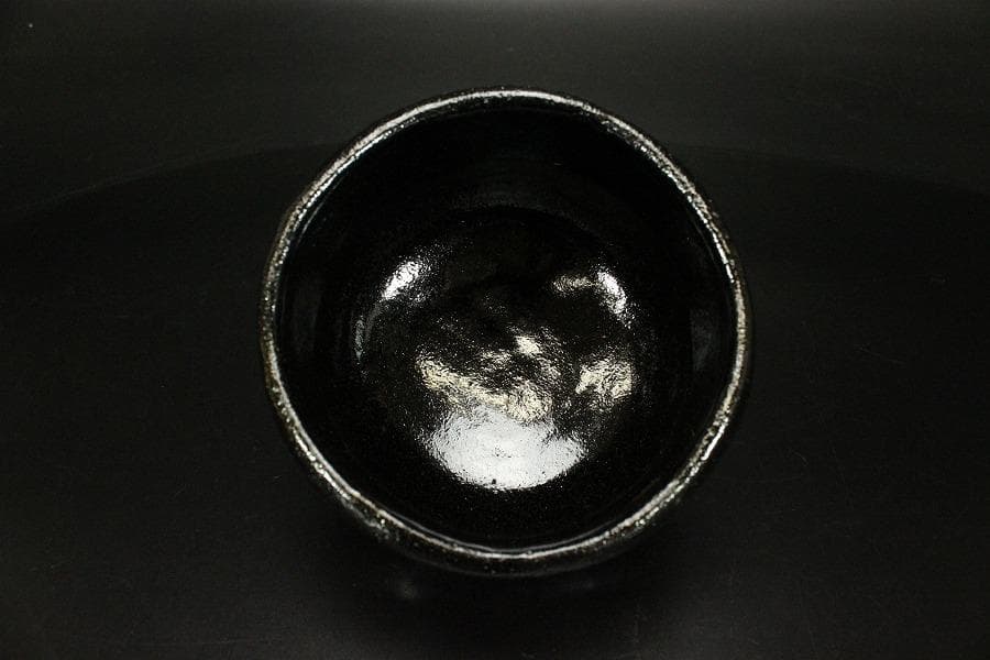 茶道具 昭楽造 黒茶碗 共箱 未使用(ZE946)