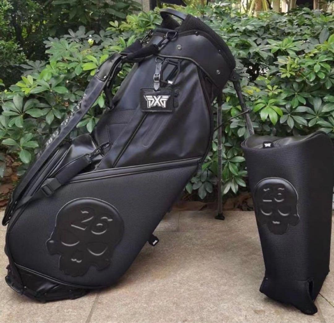 PXG ブラック キャディバッグ スカルデザイン