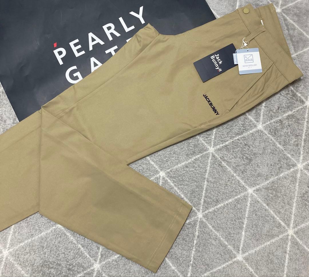 新品 パーリーゲイツ ジャックバニー ポリエステルツイル パンツ(4)Mベージュ