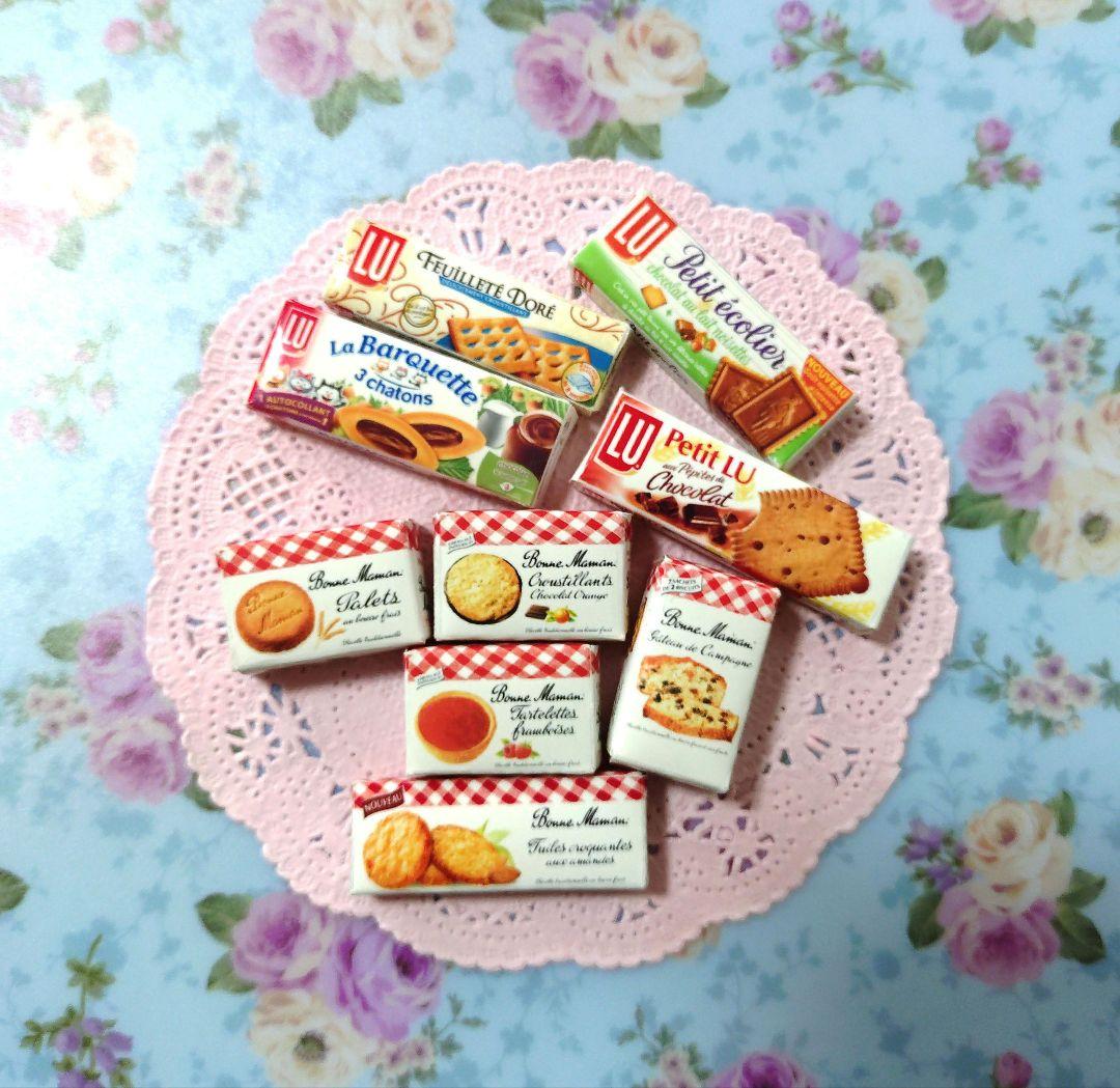 ミニチュア Bonne Maman 、LU　食品パッケージ　ドールハウス　パリ