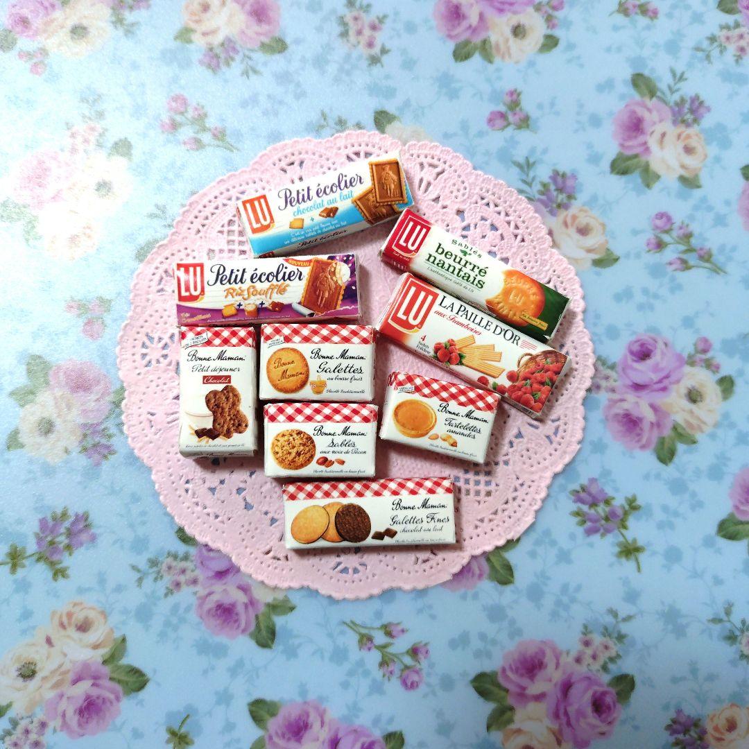 ミニチュア Bonne Maman 、LU　食品パッケージ　ドールハウス　パリ