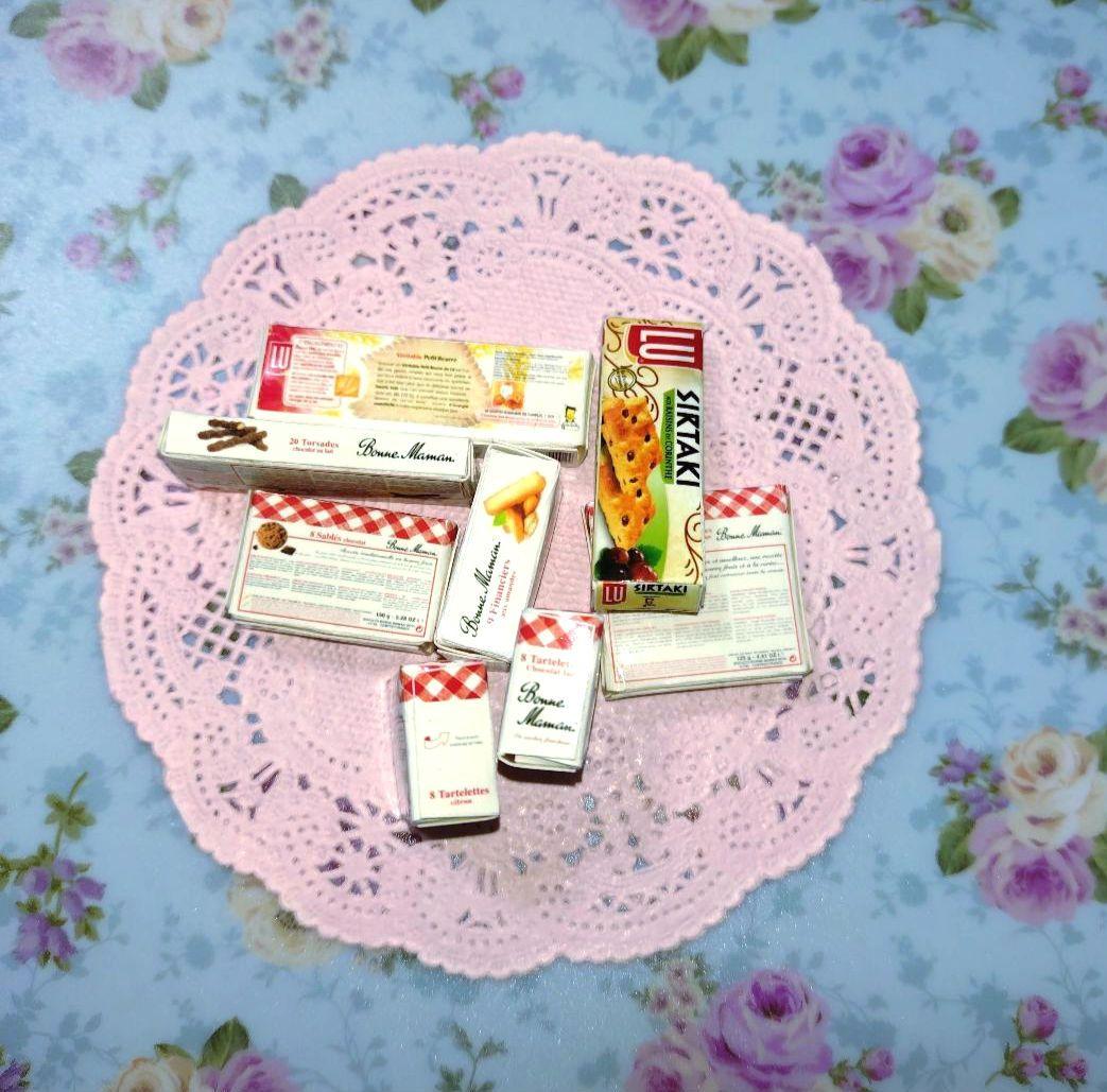 ミニチュア Bonne Maman 、LU　食品パッケージ　ドールハウス　パリ