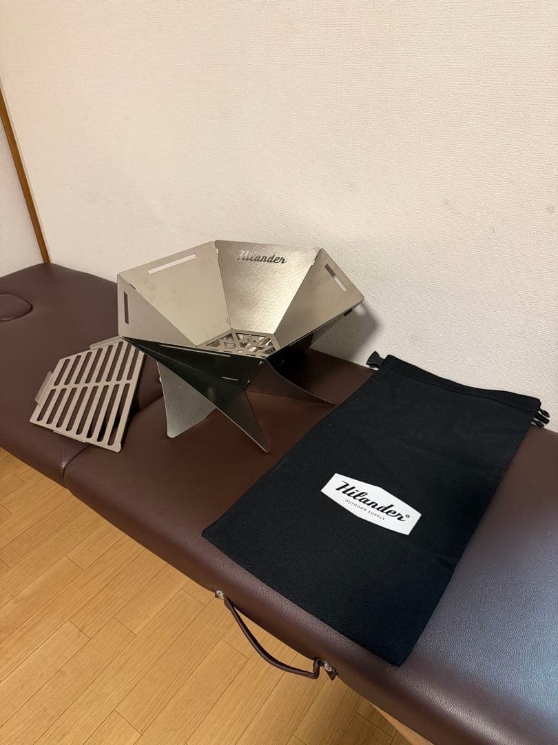 [新品] 焚き火台ハイランダー六花2025モデル(梯形五徳付き)SUS製