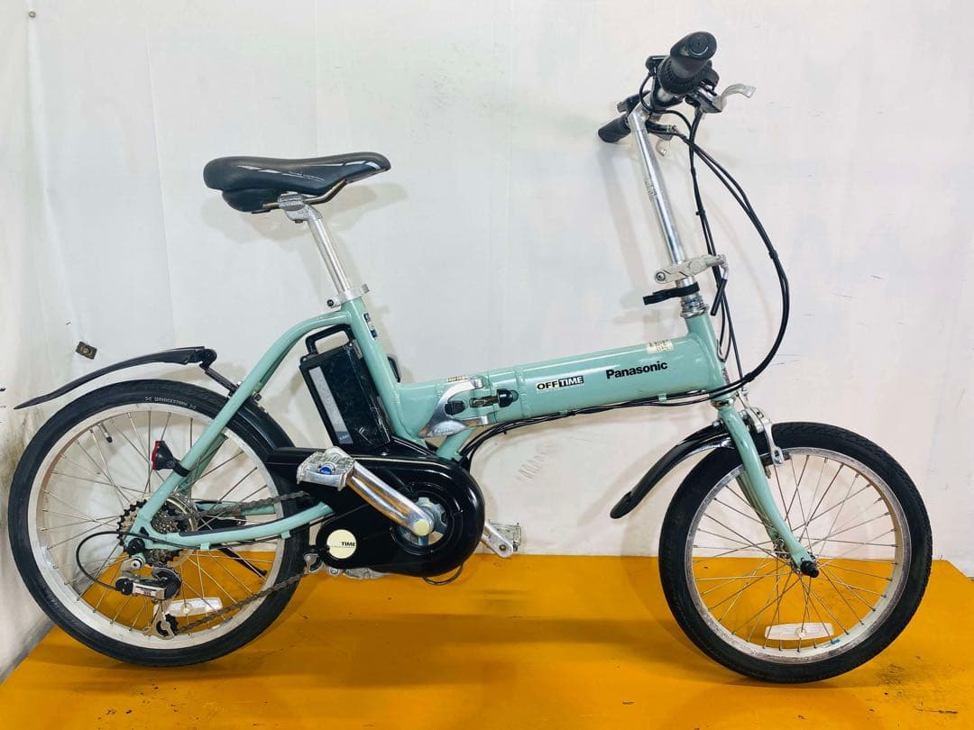 送料無料 条件付き パナソニック折り畳み式 前18/後20型 電動自転車中古車