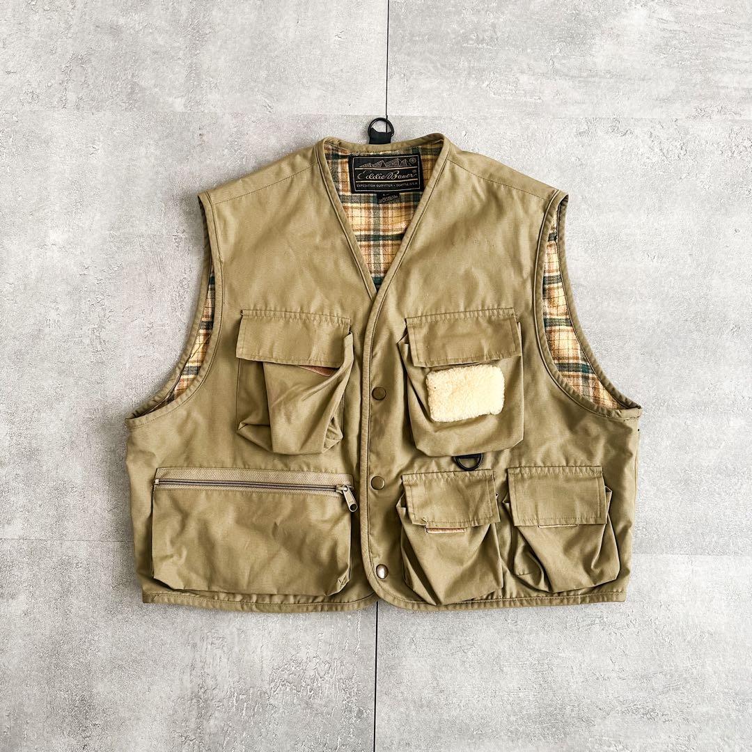 80's~ Eddie Bauer エディーバウアー 黒タグ フィッシングベスト