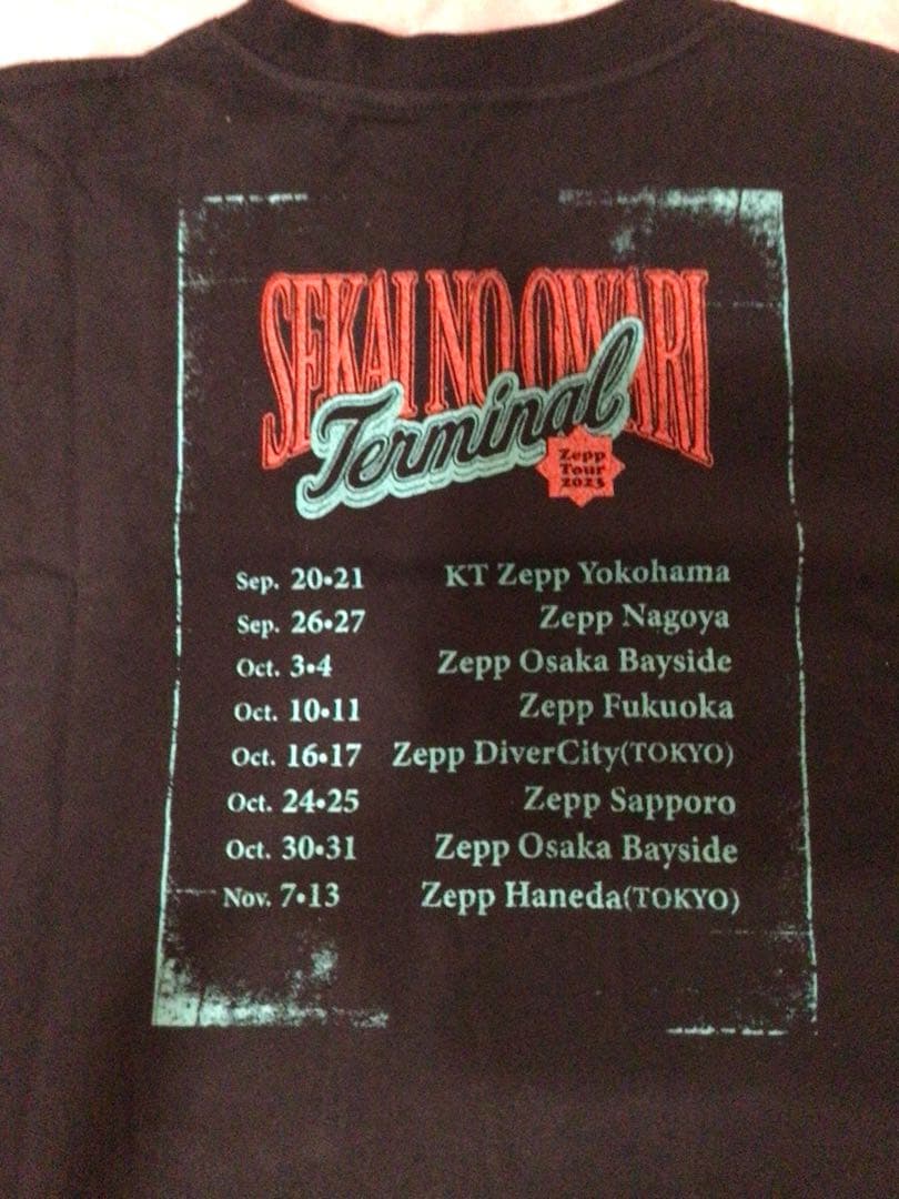 セカオワ TerminalツアーTシャツ　Mサイズ