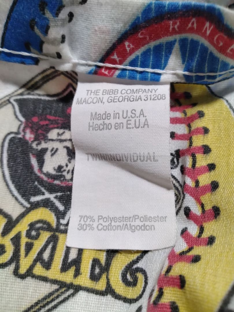 MLBチームロゴ　プリント生地　マルチカバー　ビンテージ